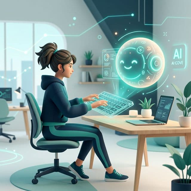 Person interacting with AI